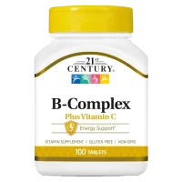 B-Complex Plus Vitamin C, 100 tabs