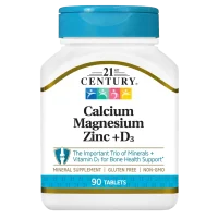 Calcium Magnesium Zinc + D3, 90 tabs