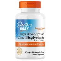 Zinc Bisglycinate 100% Chelated (50mg), 90 vcaps