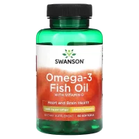 Omega-3 Fish Oil with Vitamin D (Lemon) 60 softgels